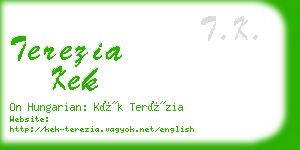 terezia kek business card